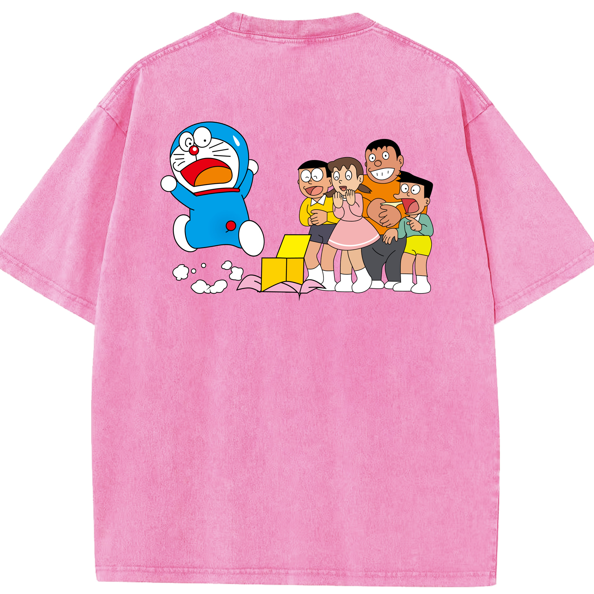 （画像用） ドラえもん 骨川 スネ夫 Doraemon Honekawa Suneo 綿100% ヴィンテージ風 半袖Tシャツ（背面プリント）